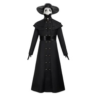 Halloween Adult Medieval Steampunk Style Plague Doctor Costume Beak Crow Beak Mask Costume Halloween