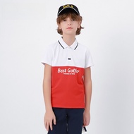 เสื้อยืดแขนสั้นเด็กชาย PGA Spring Summer เสื้อผ้ากอล์ฟสำหรับเด็กชาย ชุดกอล์ฟฤดูร้อน เสื้อผ้าเด็กวัยร