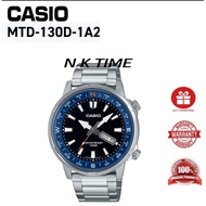 Casio Watch MTD-130D-1A2 Standard Analog Sporty Design Rotating Compass Ring Dial Men's Stainless St