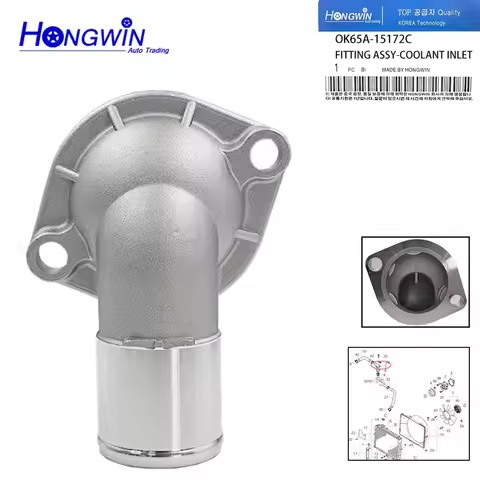 0K65A-15172C Coolant Thermostat Housing Fits KIA BESTA BONGO E2200 K2500 K3000 PREGIO 0K65A 15172C 0