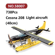 ✨Cessna 208 Aircraft Assembly Model 738 Pcs JIE STAR Plane Brick Puzzle Building Block Toy