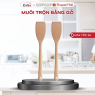 Copcop natural wooden ladle for frying, stir-frying, and cooking convenient multi-purpose kitchen fo
