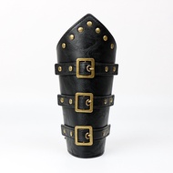 Leather Gauntlet Wristband Viking Leather Arm Guard Medieval Armor Bracers Leather Armband Wrist Gua
