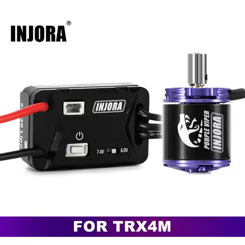 INJORA MBL32 G2 Waterproof Brushless ESC & 1721 Purple Viper Outrunner Motor for 1/18 TRX4M Ascent-1