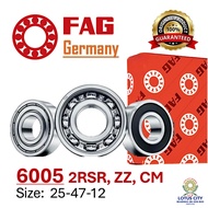 FAG Bearing 6005 ZZ 2RSR CM (25x47x12