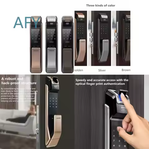 For Samsung SHS-P718 Push Pull Handle for Smart Door Lock Fingerprint RFID Card Access Control Digit