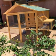 Sangkar burung merpati yang telah dipasang, sangkar sarang burung merpati, sarang kayu, sangkar pasa