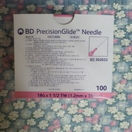 BD PrecisionGlide Needle 18G x 1 1/2 TW (1.2mm x 38mm) 100s (Expiry Date:04/2027)