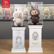 OATSBASF Labubu Acrylic Display Box POP MART Zimomo Roman Column Base Dolls Transparent Dustproof St