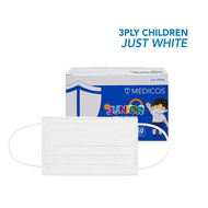 (New) MEDICOS 3PLY Junior Sub Micron Surgical Face Mask (Assorted Color) 50s/BOX (Sky Blue/Just Whit