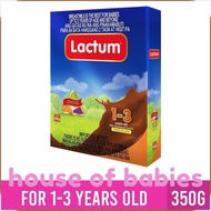 Lactum<F=Chocolate;y;for;Q`1-3;q`Years;wz_Old;Af`350g;zz`Milk;ej`Supplement