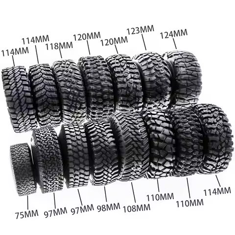 4pcs 1.9inch Rocks Tyres Tire Rubber Wheel Tire for 1:10 RC Rock Crawler TRX4 Bronco D90 D110 Axial 