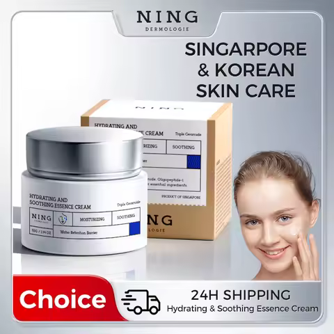 Hydrating Soothing Essence Cream – Collagen, Ceramides, Hyaluronic Acid & Plant Extracts for Moistur