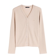 haas เสื้อคลุมแขนยาว ผู้หญิง ปัก "h" (V-Neck Ribbed Knit Cardigan) รหัส HBSK5369