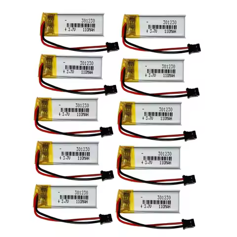 10pcs 3.7V 110mAh 301230 Lithium Polymer Li-Po Rechargeable Battery For Nice Nano' Or Wireless Keybo