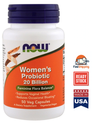 ⭐Ready Stocks⭐ Now Foods, Women's Probiotic 20 Billion, 50 Veggie Caps, Probiotics, Woman probiotics (Digestion, Anti-Aging) Made in USA