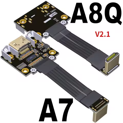 24P Shielded Standard Type-A HD 2.1 Male to Female Flat Ribbon Cable 4K/144Hz FPC HD V2.1 Audio&Vide