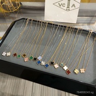 18K Gold V&CA Van Cleef Necklace 18K Gold Four Leaf Clover Necklace For Women AK8D