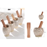 1set Press Pound Medicine (w9*h10cm) with Wooden Gavel (17cm)