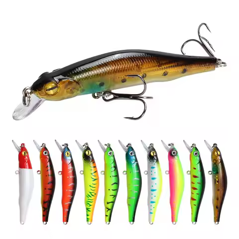 1pcs Sinking Minnow Fishing Lure Wobblers Hard Artificial Bait 3D Eyes 8cm 8.5g High Quality Crankba