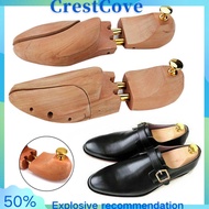 CrestCove Heavy Duty Mens and Women Premium Cedar Wood Shoe Tree Twin Tube Adjustable 1 Pairs