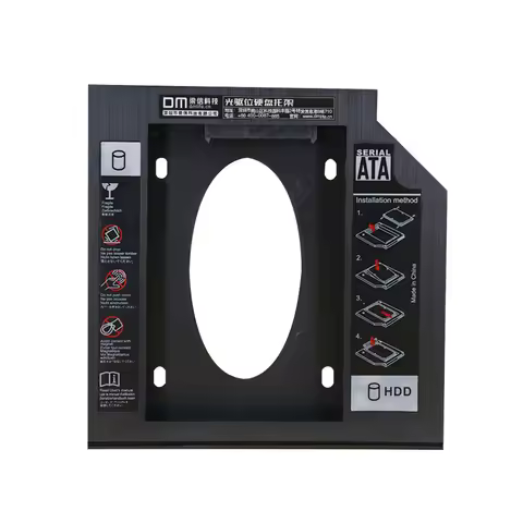 DM DW95 HDD Caddy 9.5mm Plastic Optibay SATA 3.0 Hard Disk Drive Box Enclosure DVD Adapter 2.5 SSD 2