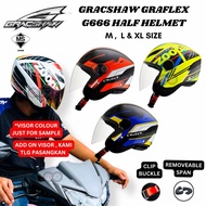 SIRIM} GRACSHAW G666 HELMET GRAFLEX STENG CRUISER DESIGN ZOOPA AIRE CRUZER HELMET CLIP