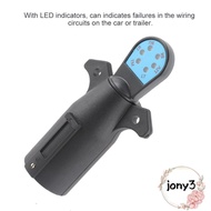 JONY 7 Pin Towing Light Tester, 12V 7 Way Plug Trailer Plug Tester, Plug Tester Socket Tester Wiring
