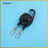 [Gepnoo] Easy to Attach Retractable Badge Clip Sturdy Dual Clip Badge Reel Double Hook Lanyard Reel