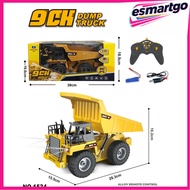 HUINA 1533 1534 2.4G Remote Control Dump Truck,1/18 Scale 9‑Channel Semi‑Alloy Construction Truck To