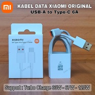 Xiaomi Type C Turbo Charge 6 Ampere Data Cable Original 100% Fast Charging 30W 33W 67W 120W