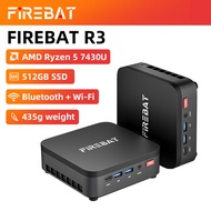 FIREBAT R3 NEW Mini PC AMD Ryzen3 4300U Windows 11 Mini PC 16GB LPDDR4 512GB M.2 SSD WiFi 6 BT5.2 De