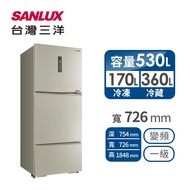 台灣三洋 530公升大冷凍室三門變頻冰箱 SR-V531C燦坤線上購物