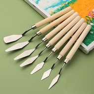 7Pcs/Set Palette Crafts Art Knife Tools Spatula Mixing Artist Painting Steel Stainless