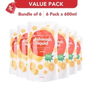 RedMart Antibacterial Dishwashing Liquid Refill Value Pack - 6 Pack