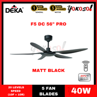 DEKA  F5DC PRO 56" CEILING FAN I DC MOTOR I 10 SPEED FORWARD + 10 REVERSE