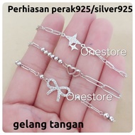 ADULT BRACELET 925 SILVER BRACELET WITH WHITE GOLD PLATED