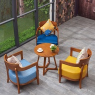 Rectangular Small Apartment Milk Tea Shop Coffee Home Meeting Armchair Sofa Western Restaurant Round