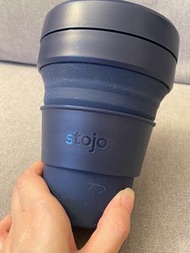 Stojo Collapsible Coffee Cup x Invesco 深藍色 (Denim) 16oz 473ml Stojo 專利環保高耐熱矽膠摺疊杯 16oz 473ml