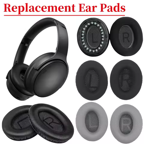 2pcs Memory Foam Ear Pad Replacement Soft Comfortable Ear Pad with good quality for Bose QC2/QC15/QC