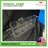 Pencil case - 4 /3 / 2 compartment / Acrylic pen pencil holder🔥 Ready Stock 🔥