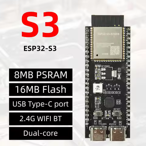 For ESP32-S3-DevKitC-1 WiFi BT Development Board Module CP2102 Onboard ESP32-S3-N16R8 Module 44Pin T