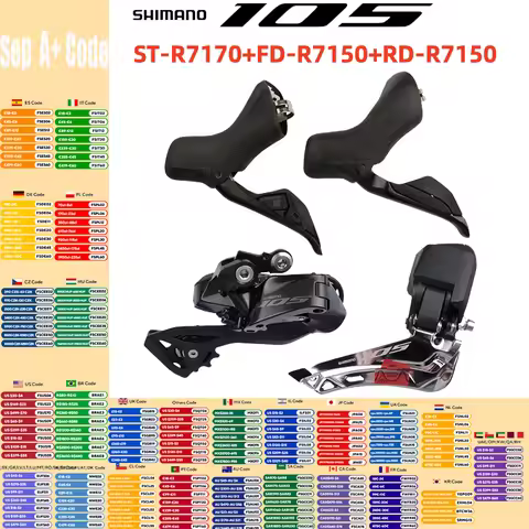 Shimano 105 Series Di2 Mini Electronic Part R7170 Shifter R7150 Front Rear Derailleur 2x12S For Road
