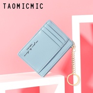 [Taomicmic] New Zipper Women's Coin Purse Korean Mini Keychain Small Wallet Multiple Card Slots Card Cover Card Holder