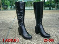[ADD.B]精品皮鞋...新款高級超柔軟小牛皮中跟長靴..原價6890元..促銷價.3080元