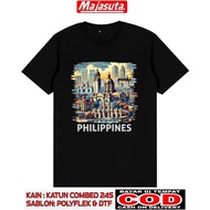 T-SHIRT SOUVENTURE BY PHILIPINES/PILIPINA D6. MANILA PILIPINES COTTON COMBED 24S PREMIUM THICK & SMO