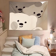 Room Hanging Cloth Decorative hanging cloth Nordic Style Hanging Cloth Background Fabric Hanging Cloth Wenqing Hanging Cloth Cartoon Hanging Cloth insWind Background Fabric Cute Bear Dormitory Bedside Hanging Cloth Girl's Heart Net Red Bedroom Rental Deco