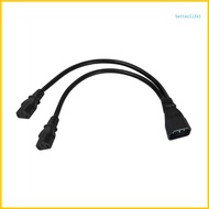BTM C14 to 2x C13 Splitter Power Cord Single IEC 320 C14 Male to C13 Female