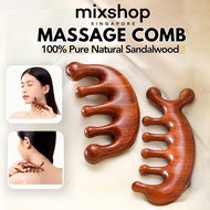 MS Sandalwood Comb, Head Massage, Meridian Massage Comb, Skin Massage, Facial massage comb.