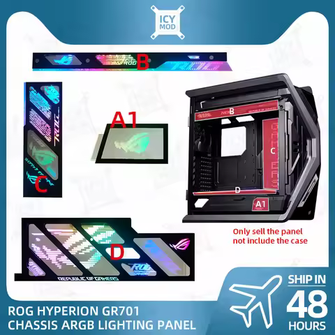 ASUS GR701 Laser Engraving Case Panel ARGB Lighting Plate ROG Strix Helios PC MOD Decorative Light P
